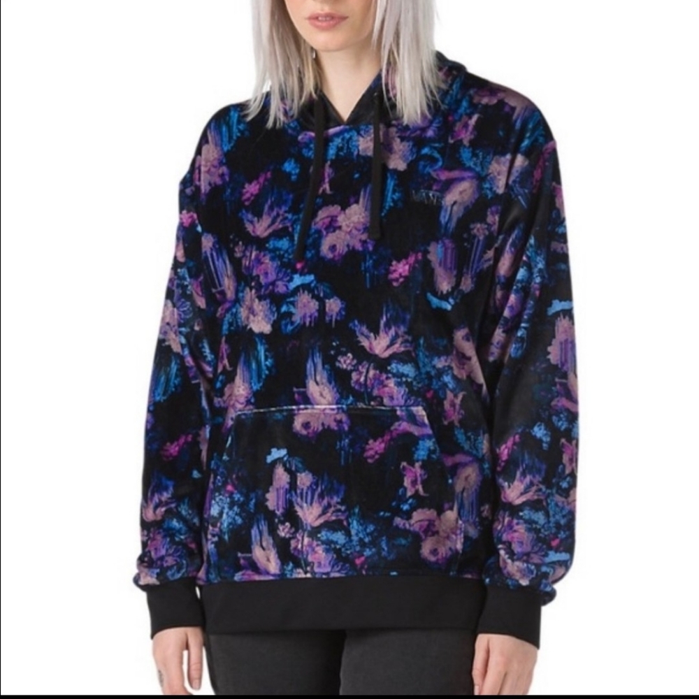 Floral Print Women's Hoodie - Picture 2 of 12